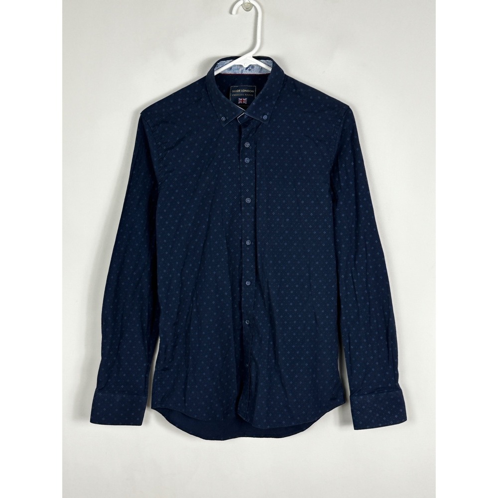 Guide London Premium Range Stretch Fabric Long Sleeve Button Down Shirt Sz Small